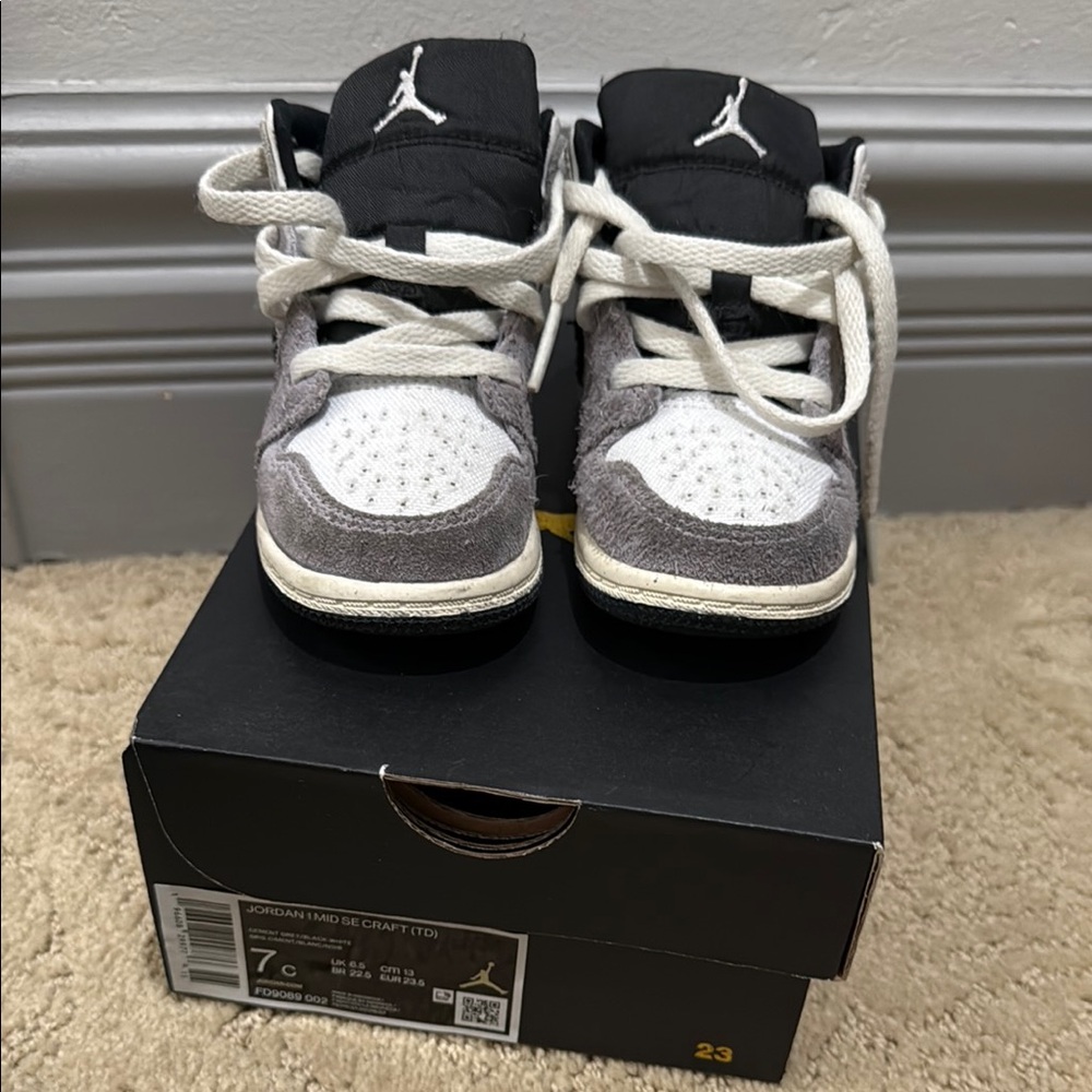 Jordan Black and Gray High-Top Sneakers